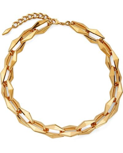Jimmy Choo Diamond Chain Necklace - Metallic