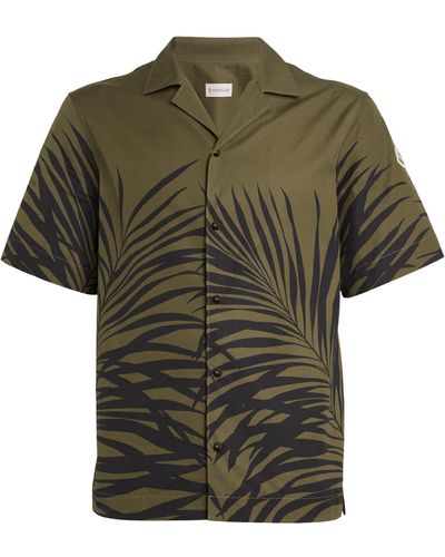 Moncler Cotton Palm Tree Print Shirt - Green