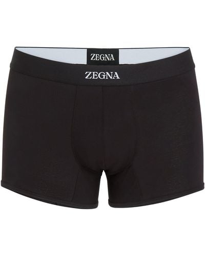Zegna Logo Trunks - Black