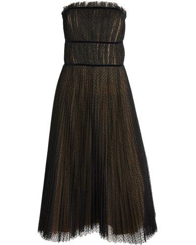 Polo Ralph Lauren Tulle Strapless Midi Dress - Black