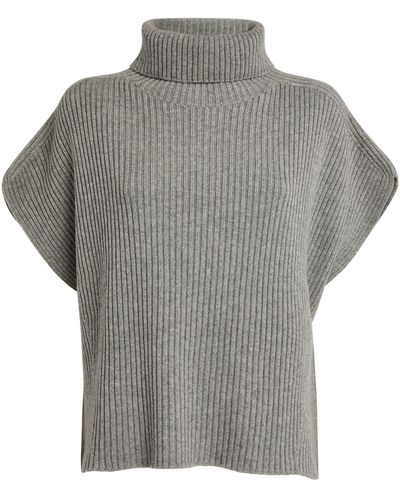 Johnstons of Elgin Cashmere Short-sleeved Sweater - Metallic