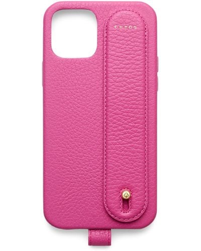 Chaos Leather Hand Hug Iphone 12 Pro Case - Pink