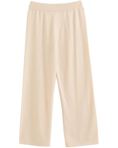 Chinti & Parker Wool-cashmere Wide-leg Joggers - Natural