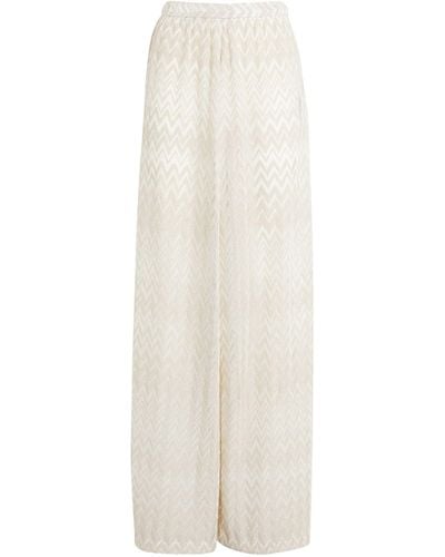 Missoni Zigzag Wide-leg Trousers - White