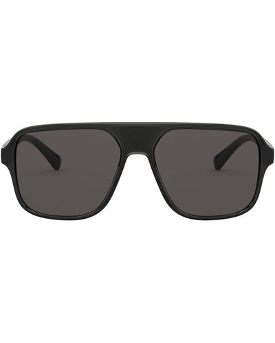 Dolce & Gabbana Step Injection Square Sunglasses - Gray