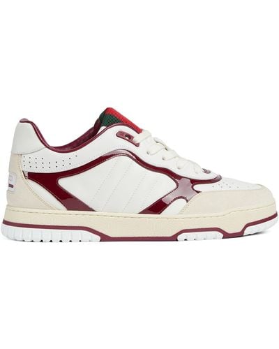 Gucci Leather Re-web Trainers - Pink
