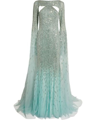 Georges Hobeika Sequin Open-back Gown - Green