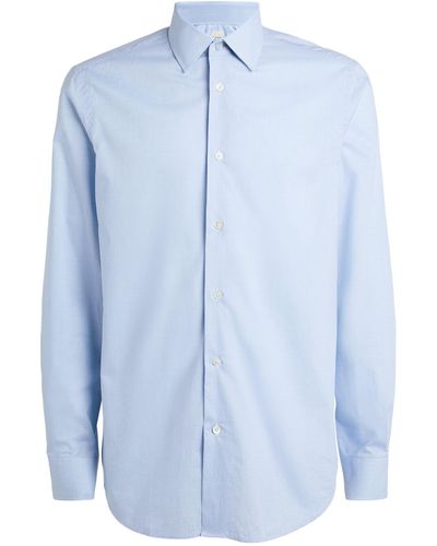 Paul Smith Cotton Check Shirt - Blue
