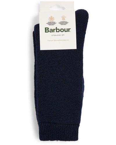 Barbour Wellington Calf Socks - Blue