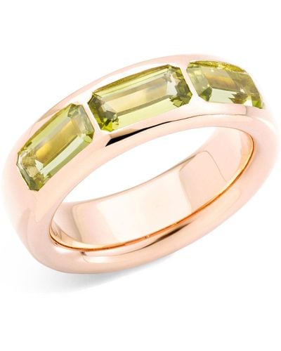 Pomellato Rose Gold And Peridot Iconica Ring - Metallic