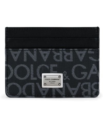 Dolce & Gabbana Jacquard Logo Print Cardholder - Black