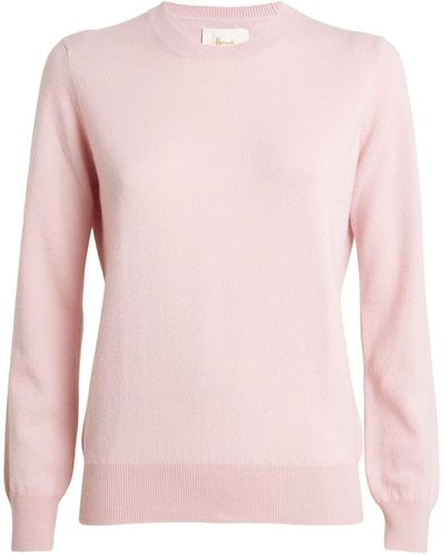 Harrods Cashmere Crew-neck Sweater - Pink