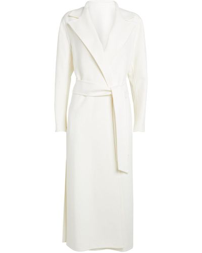 Kiton Cashmere Longline Wrap Coat - White