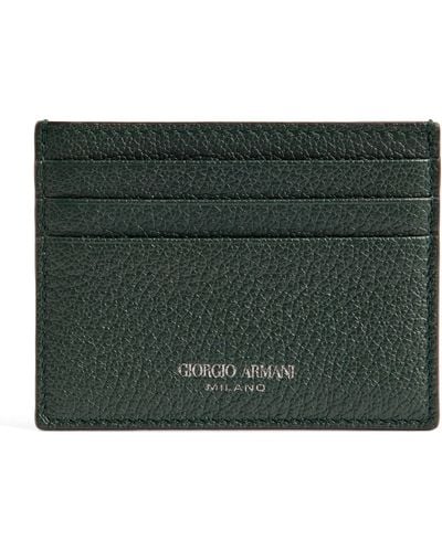 Giorgio Armani Leather Card Holder - Green
