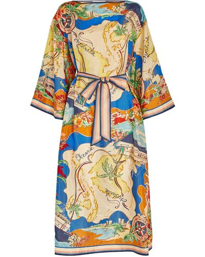 Zimmermann Belted Alight Midi Dress - Multicolor