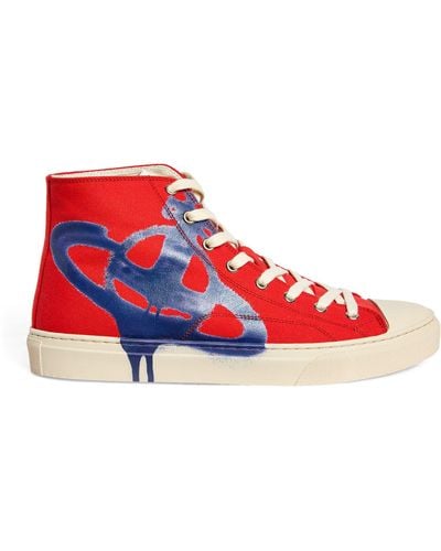 Vivienne Westwood Spray Orb High-top Sneakers - Red