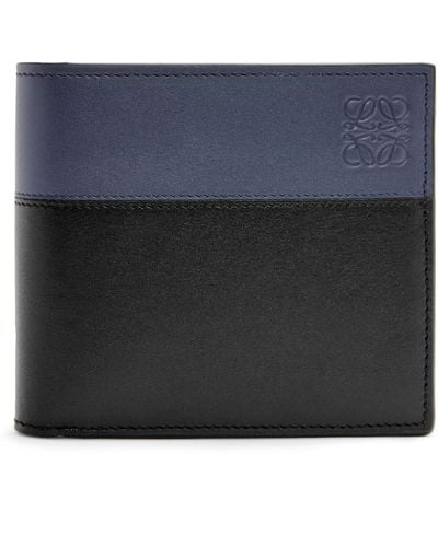 Loewe Leather Two-tone Bifold Wallet - Blue