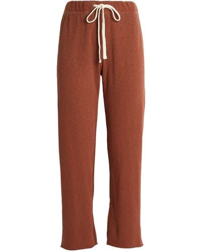James Perse French Terry Cropped Joggers - Brown