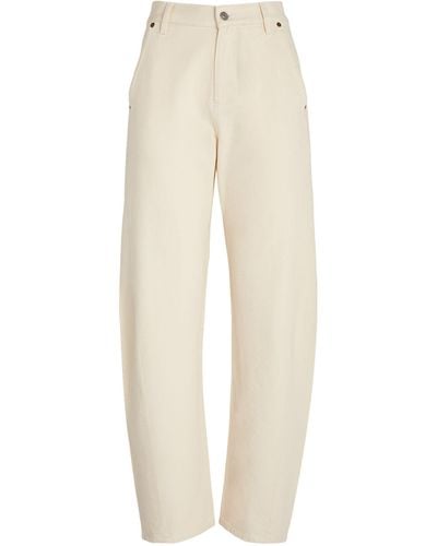 Victoria Beckham Curved Relaxed Jeans - Natural