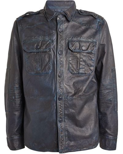 Polo Ralph Lauren Leather Overshirt - Black