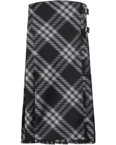 Burberry Check Wrap Mini Dress - Black