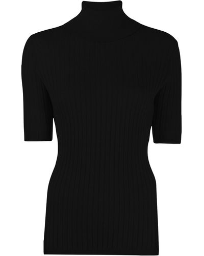 Cashmere In Love Victoria Rollneck Sweater - Black