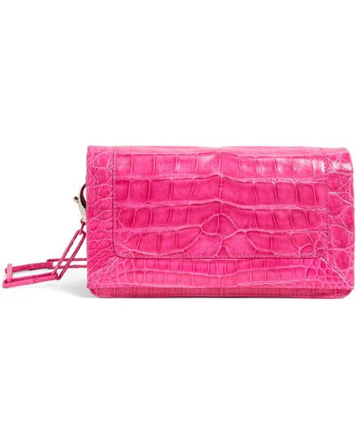 Nancy Gonzalez Mini Crocodile Cross-body Bag - Pink