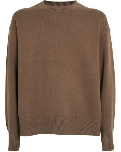 Studio Nicholson Merino Wool-cotton Sweater - Brown