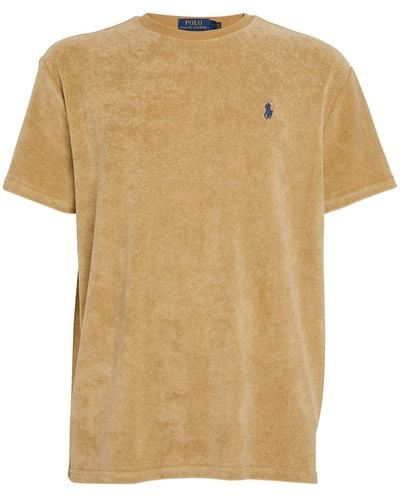 Polo Ralph Lauren Terry Towelling Logo T-shirt - Natural