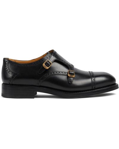 Gucci Monk Strap Leather Loafer - Black