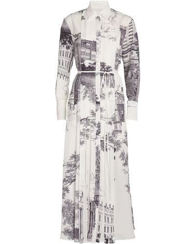 Erdem Printed Midi Dress - White