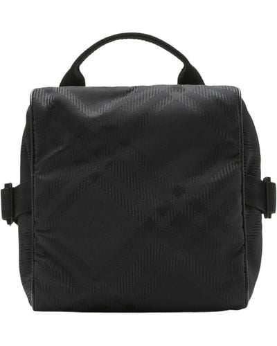 Burberry Check Cross-body Bag - Black