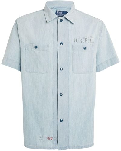Polo Ralph Lauren Short-sleeve Denim Shirt - Blue