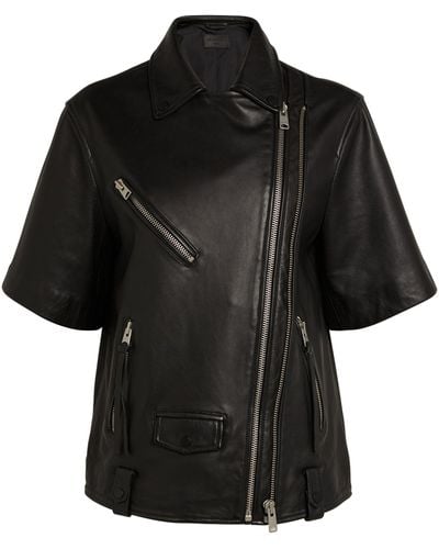 AllSaints Leather Ripley Biker Jacket - Black