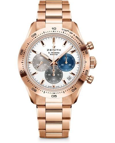 Zenith Rose Gold Chronomaster Sport Watch 41mm - Metallic