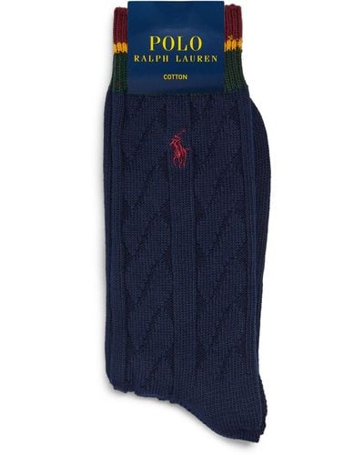 Polo Ralph Lauren Cotton Polo Pony Socks - Blue
