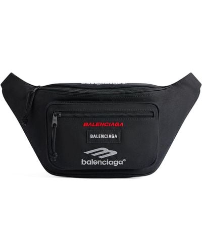 Balenciaga Embroidered-logo Explorer Belt Bag - Black