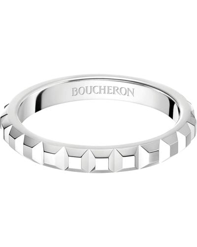 Boucheron Platinum Clou De Paris Wedding Band - Multicolour