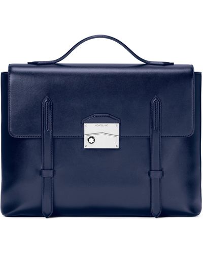 Montblanc Leather Meisterstück Neo Briefcase - Blue