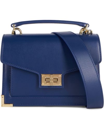 The Kooples Small Leather Emily Shoulder Bag - Blue