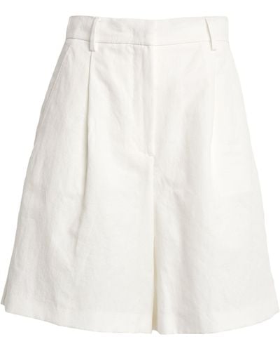 Weekend by Maxmara Cotton Tailored Ecuba Shorts - White