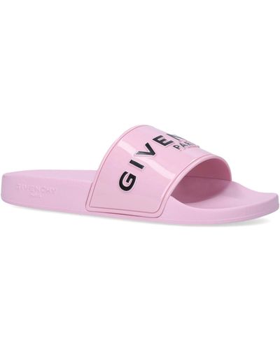 Givenchy Logo Pool Slides - Pink