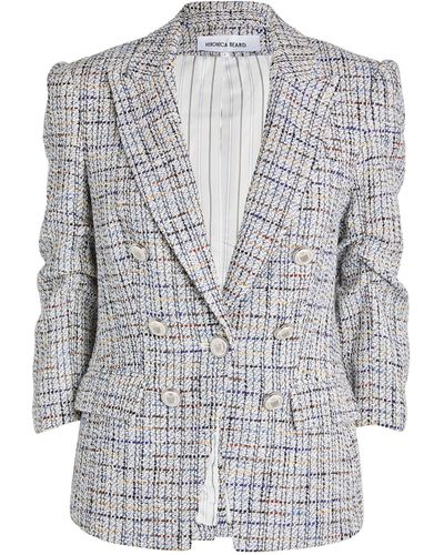 Veronica Beard Tweed Ryland Dickey Blazer - Grey