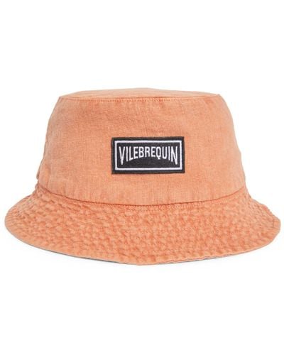 Vilebrequin Logo Bucket Hat - Orange
