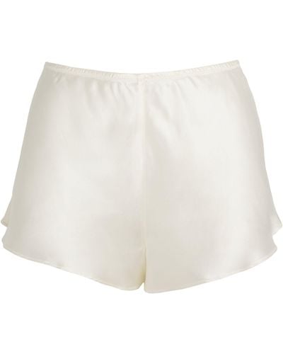 Simone Perele Silk Pajama Shorts - White