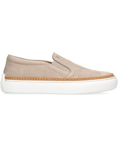 Tod's Leather Slip-on Sneakers - Natural