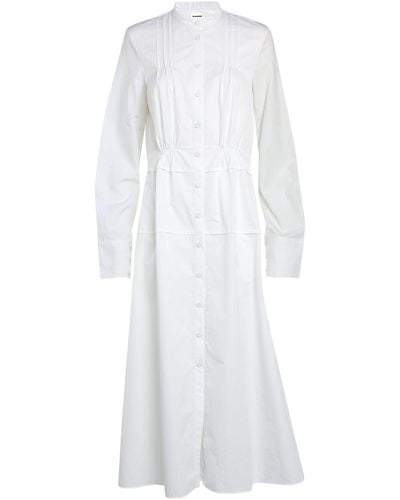Jil Sander Shirt Midi Dress - White