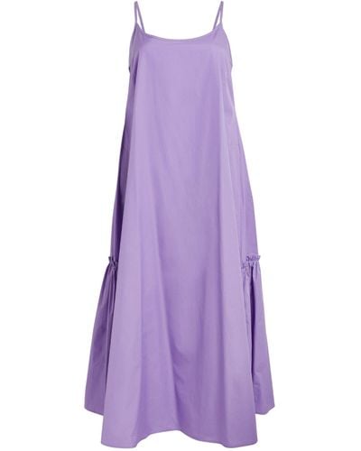 Marina Rinaldi Cotton Slip Dress - Purple
