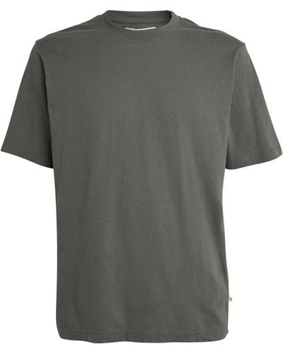 Samsøe & Samsøe Cotton-linen T-shirt - Gray