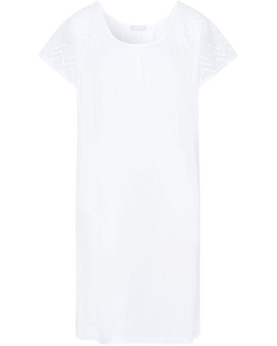 Hanro Cotton Short-sleeved Nightdress - White